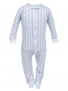 Детские носки Parker Zipper Footies в синем цвете «Снеговик» lila + hayes