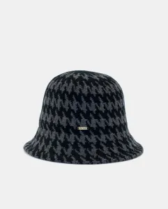 Клош с узором «гусиная лапка» Nine West, темно-серый