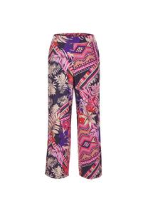 Короткий размер: эластичные удобные брюки-кюлоты с принтом Louisa Goldner, мультиколор