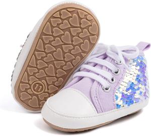 Детские кроссовки Babelvit для мальчиков и девочек с мягкой подошвой, высокие на шнуровке, унисекс, ботинки для малышей, новорожденных, первые ходунки, обувь для первого шага, 02 Ba/Purple