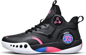 Мужские баскетбольные кроссовки, дышащие, с амортизацией, износостойкие, модные, для активного отдыха и тренировок, прогулочная обувь Generic, черный