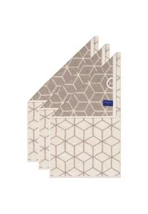 Полотенце гостевое Villeroy & Boch, 3 штуки, кремовый / серо-коричневый