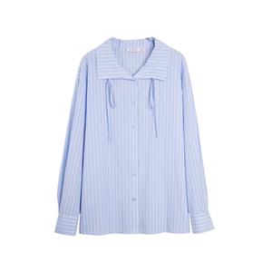 ELLE Рубашка Women's Blue Lapel Moderate