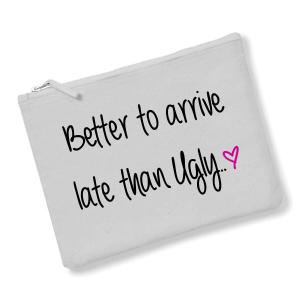 Лучше прийти поздно, чем уродливая косметичка Темно-синяя, Серая или Розовая 60 SECOND MAKEOVER, серый