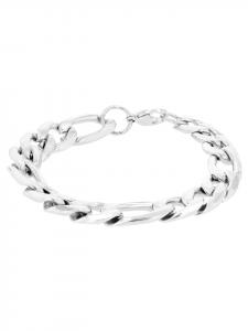 Adeliás Браслет унисекс из нержавеющей стали, 21 см, серебристый