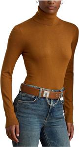 Свитер Lauren Ralph Lauren Silk-Blend Turtleneck Sweater, цвет Cinnamon Bark