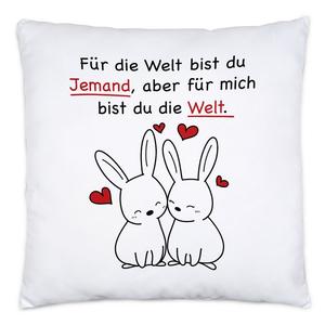 Для мира ты кто-то, но для меня ты мир-подушка стихотворение, в котором говорится: «Люблю любимого человека, кролика» Hey!Print