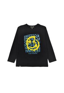 Топ Alpenglück LANGARM 'SMILE', Schwarz/Black