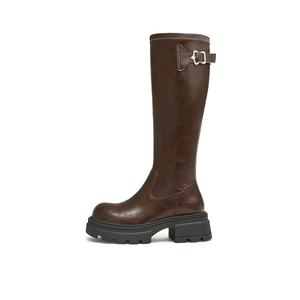 Teenmix Высокие сапоги женские бордовые на флисовой подкладке, цвет Burgundy (Fleece-Lined)