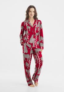 Пижамный комплект Chelsea Peers SNOW LEOPARD SET, Red