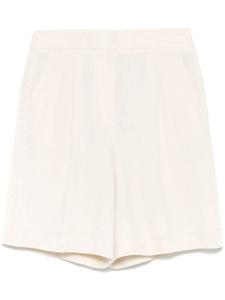 Peserico льняные шорты со складками, нейтральный