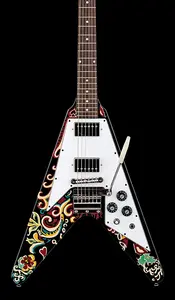 Epiphone Jimi Hendrix Signature «Love Drops» Flying V - Эбеновое дерево #20509