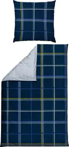 Двустороннее постельное белье , цвет морской волны, 1x 155x220 см + 1x 80x80 см Erwin Müller