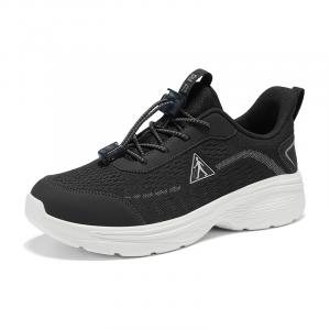 Zulijian Cares For Seniors. Низкие повседневные туфли унисекс с амортизацией, противоскользящие, устойчивые к истиранию ZULIZ, Men'S Black