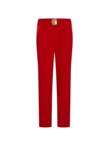 Брюки с пряжкой на поясе Marella, красный