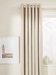 Буклевые затемняющие/термоизолированные шторы с люверсами John Lewis, Natural White