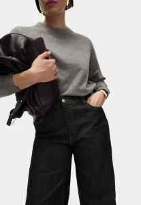 Высокая талия, элегантные широкие штанины Marks & Spencer, Black