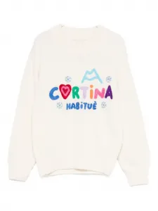 Вышитый свитер Danya Mc2 Saint Barth Kids, белый