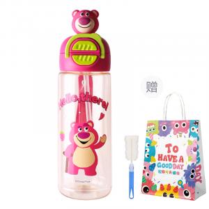 Высококачественная пластиковая чашка Lotso 580 мл Disney, Lotso+Shopping Bag+Cup Cleaning Brush