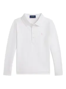 Рубашка поло с длинными рукавами POLO RALPH LAUREN KIDS, белый