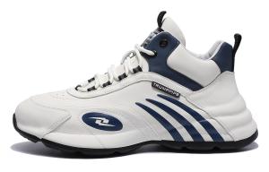 Низкие повседневные кроссовки мужские бело-голубые TRUMPPIPE