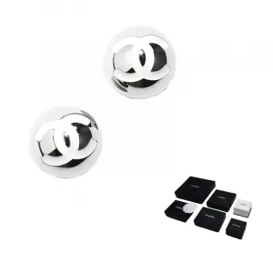 CHANEL Серебряные металлические серьги-гвоздики для женщин