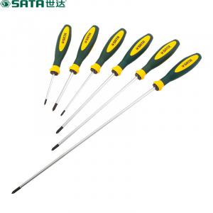 Крестообразная отвертка Star SATA 63619 серии G с трехцветной ручкой, импортная отвертка # 3x250 мм