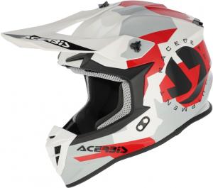 Мотокроссовый шлем Acerbis linear graphic, White/Red/Grey