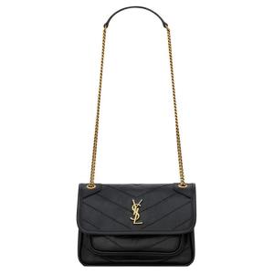 SAINT LAURENT Кожаная сумка через плечо мини унисекс черная