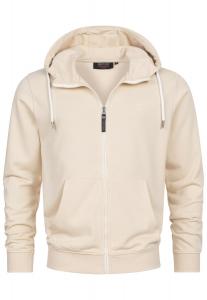 INDICODE JEANS Толстовка с молнией 'Christos' в светло-бежевом цвете