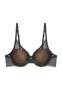 Женский бюстгальтер на косточках с прозрачными подкладками Signature Triumph, черный