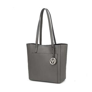 Коллекция Mkf Женская большая сумка Lea из веганской кожи от Mia K MKF Collection, цвет Charcoal