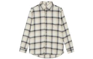 Рубашка унисекс светло-бежевая Uniqlo, светло-бежевый