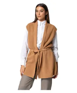 Легкий ребристый жилет длиной до середины бедра Kocca, коричневый