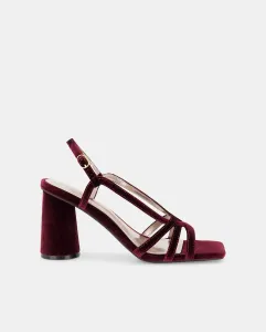 Бархатные сандалии с круглым носком Green Coast, бордовый