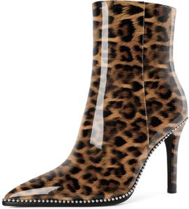 Ботильоны Joseywade на высоком каблуке для женщин, с заостренным носком, тонким стойким каблуком, боковой молнией, короткие ботинки с бусинами