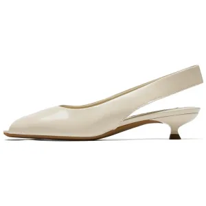 Туфли Mido Road на высоком расклешенном каблуке 3 см, женские 73Hours, Ecru