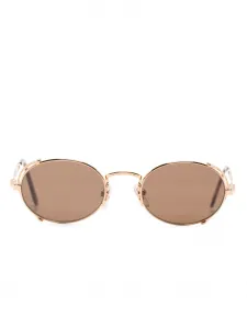 Солнцезащитные очки в круглой оправе Jean Paul Gaultier, золотистый
