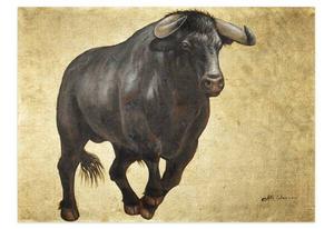 Акриловая картина ручной работы KUNSTLOFT Spanisches Blut цвет schwarz/braun