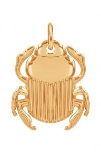 Позолоченный кулон в виде скарабея Lilou, золотой