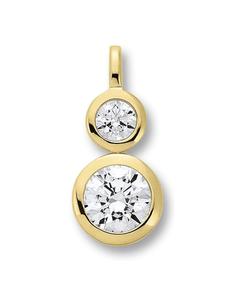 ONE ELEMENT Подвеска с цирконием в оправе из желтого золота 333 пробы