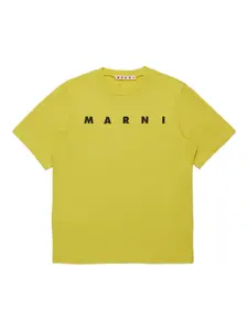 Футболка с логотипом Marni Kids, желтый