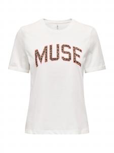 ONLY Футболка 'ONLLEA' в белом цвете