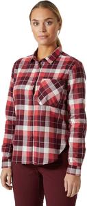 Helly-Hansen W Lokka Flannel LS Shirt - женская фланелевая рубашка с длинным рукавом, мягкая и прочная, идеальна для активного отдыха и повседневной носки Helly Hansen, 658 Hickory Box Stripe Plaid