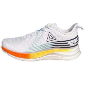 Кроссовки мужские низкие большие белые/оранжево-желтые Peak