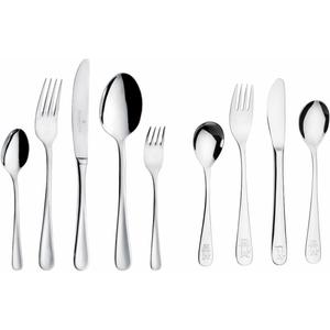 Набор столовых приборов Casino с детскими приборами, идеально подходит для семей Picard & Wielpütz Solingen, серебристый