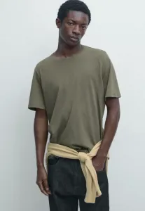 Базовая футболка с коротким рукавом Massimo Dutti, Khaki