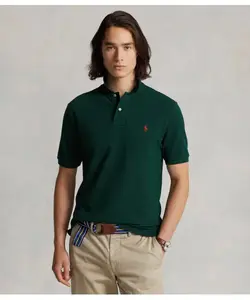 Футболка поло Slim fit Polo Ralph Lauren, зеленый