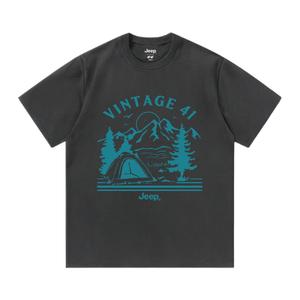 Футболка для школьников с круглым вырезом Moderate Jeep, темно-серый