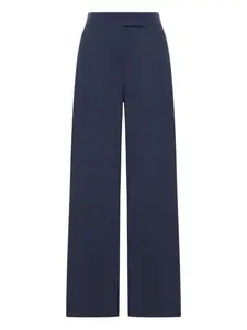 Шерстяные брюки с высокой талией GIORGIO ARMANI, синий